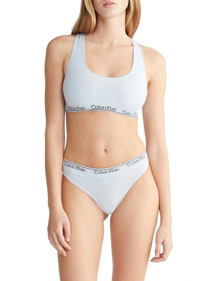 Modern Seamless Racerback Bralette in Blue