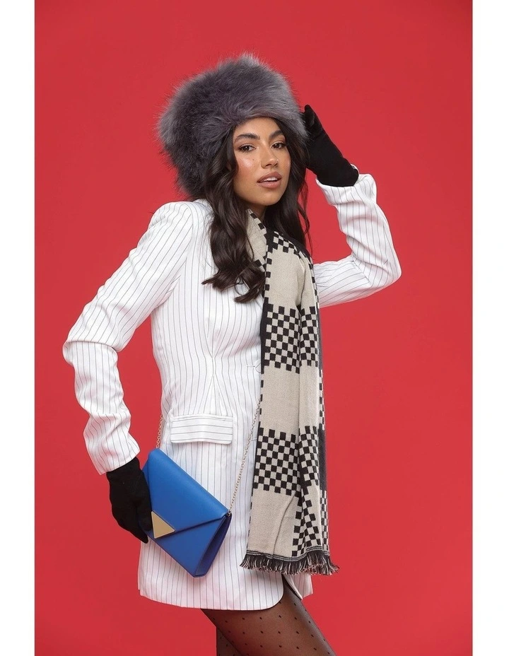 Elaina Cossack Hat in Grey