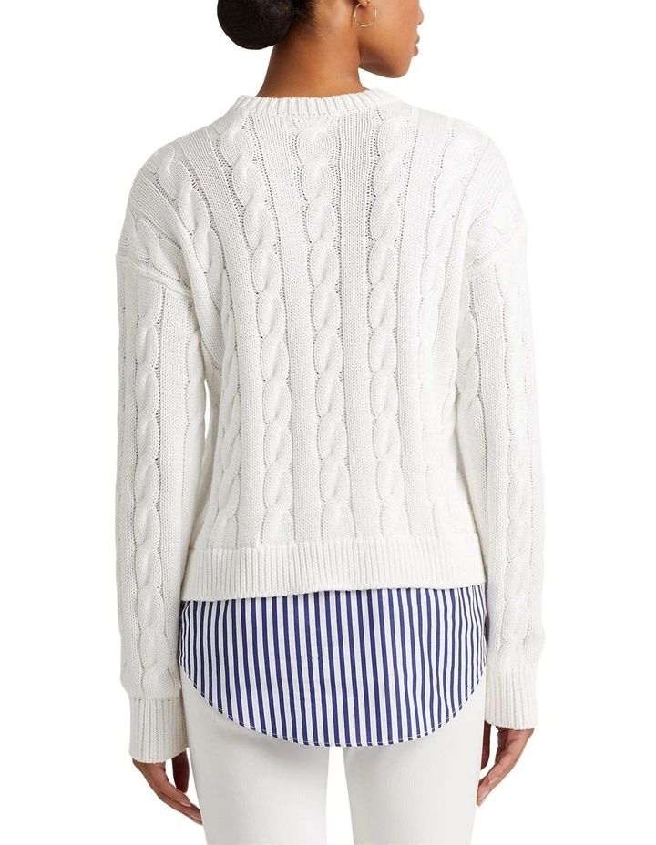 Layered Cable-Knit Sweater in