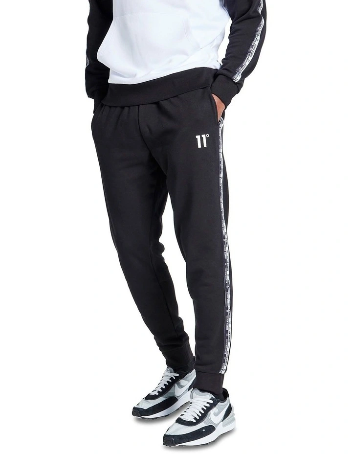 Double Taped Joggers in Black