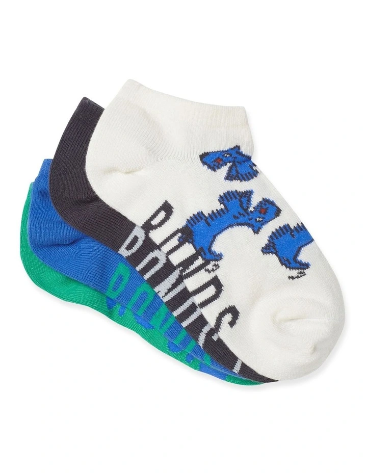 Kids Fashion Low Cut Socks 4 Pack in Multi