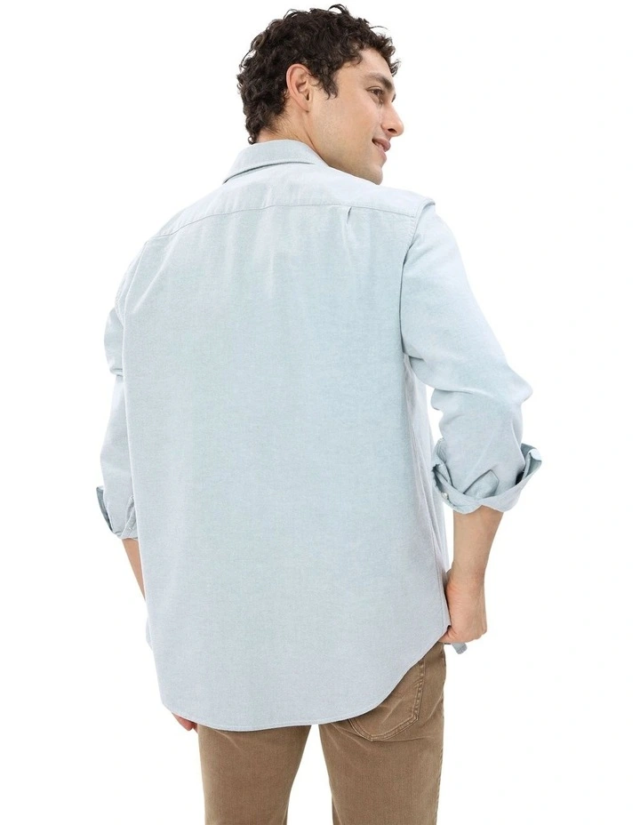 Everyday Oxford Button-Up Shirt in Mist Green