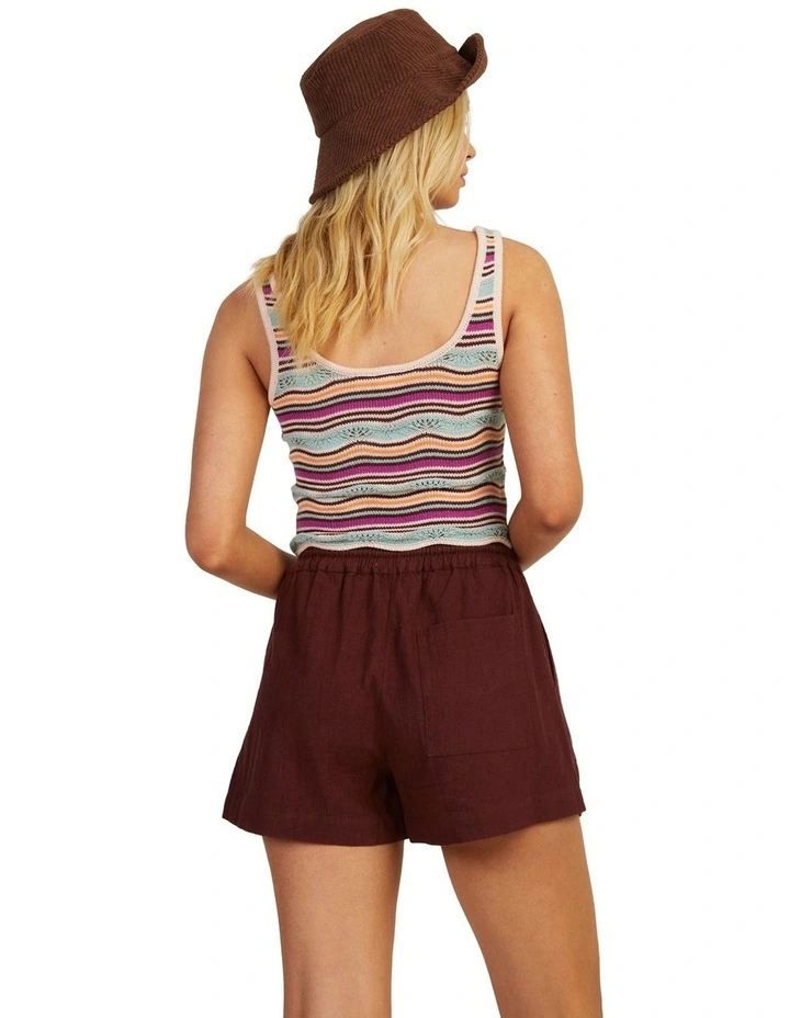 Sailing Flow Knitted Vest Top in Orange