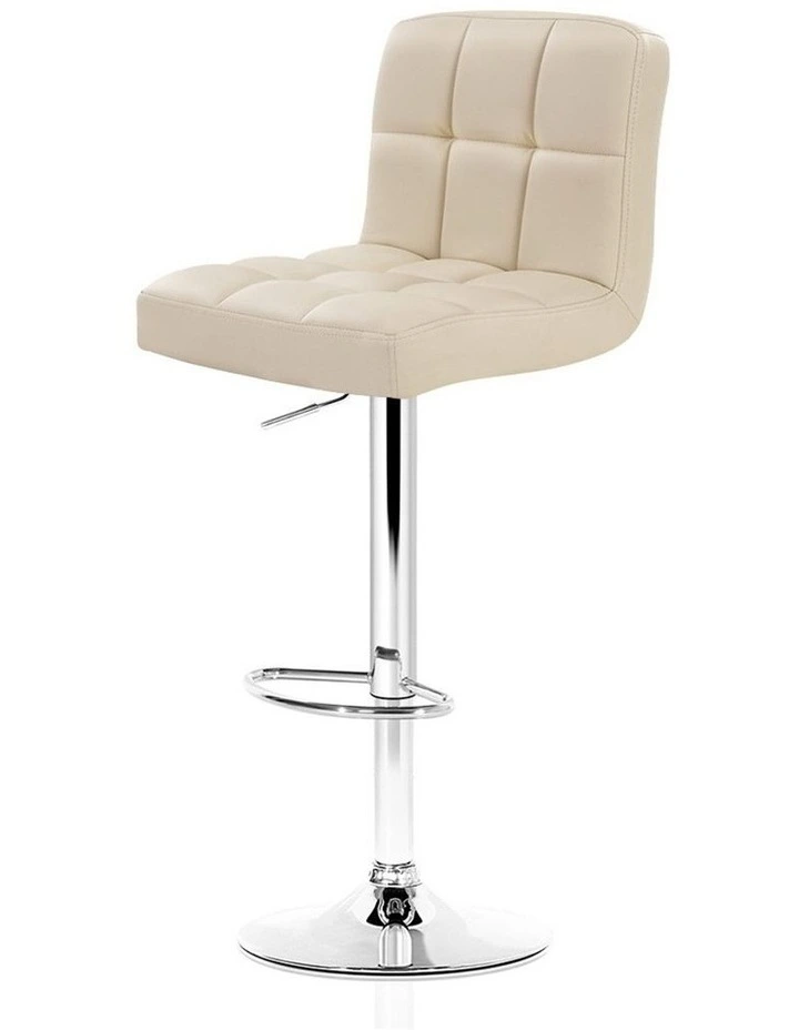 Set Of 2 Pu Leather Bar Stools