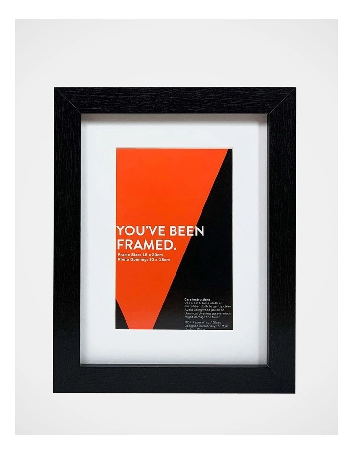 Photo Frame 15x20/10x15cm in Black