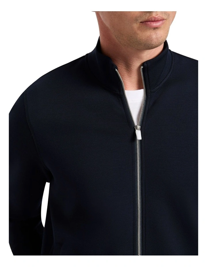 Neo Zip Thru Sweater in Navy