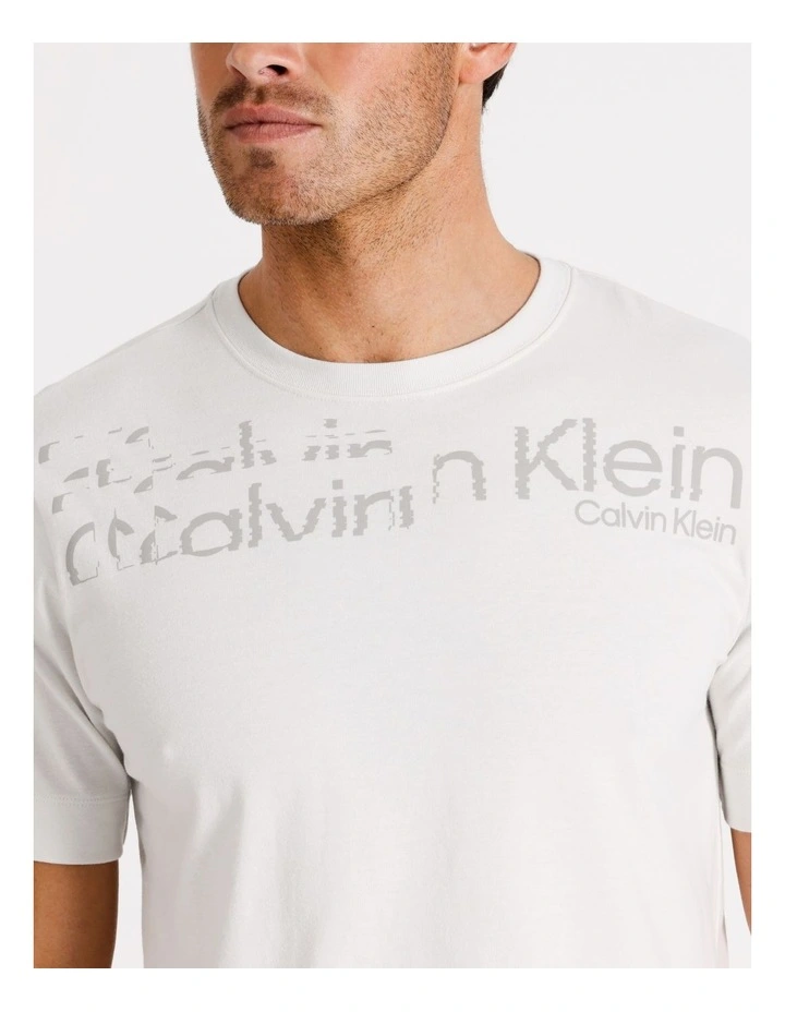 Short Sleeves Graphic Tee in Vaporous Gray