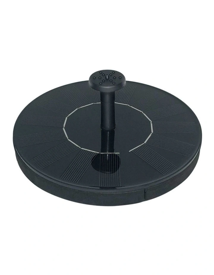 Solar Fountain Water Pump 1.5W 13cm for Bird Bath in Black