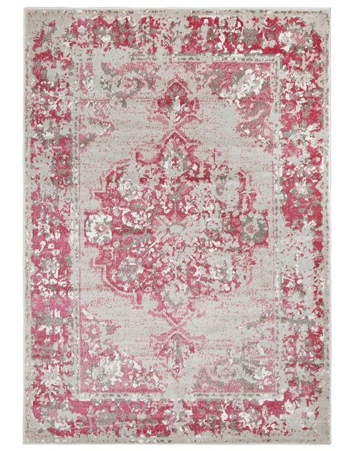 Alexa Transitional Rug Grey Fuchsia