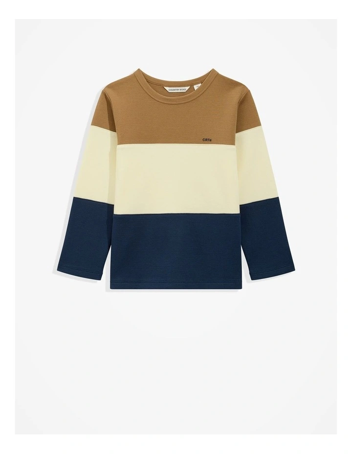 Block Stripe T-shirt in Butter
