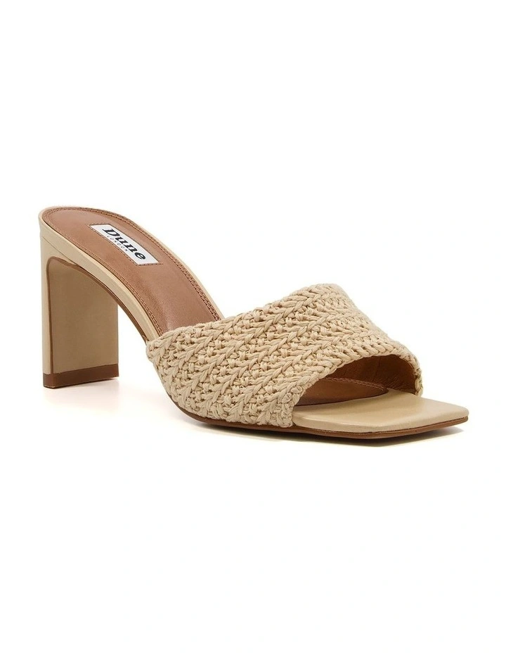 March Heeled Sandal in Natural