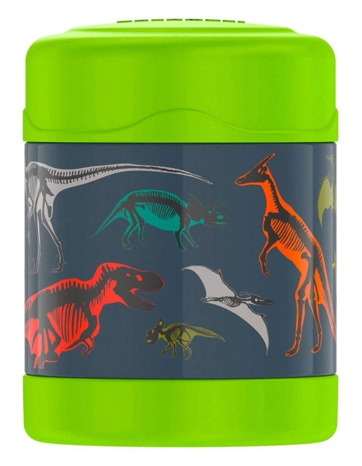 Colorful Dinosaur Vacuum Insulated Food Jar 290ml in Multi