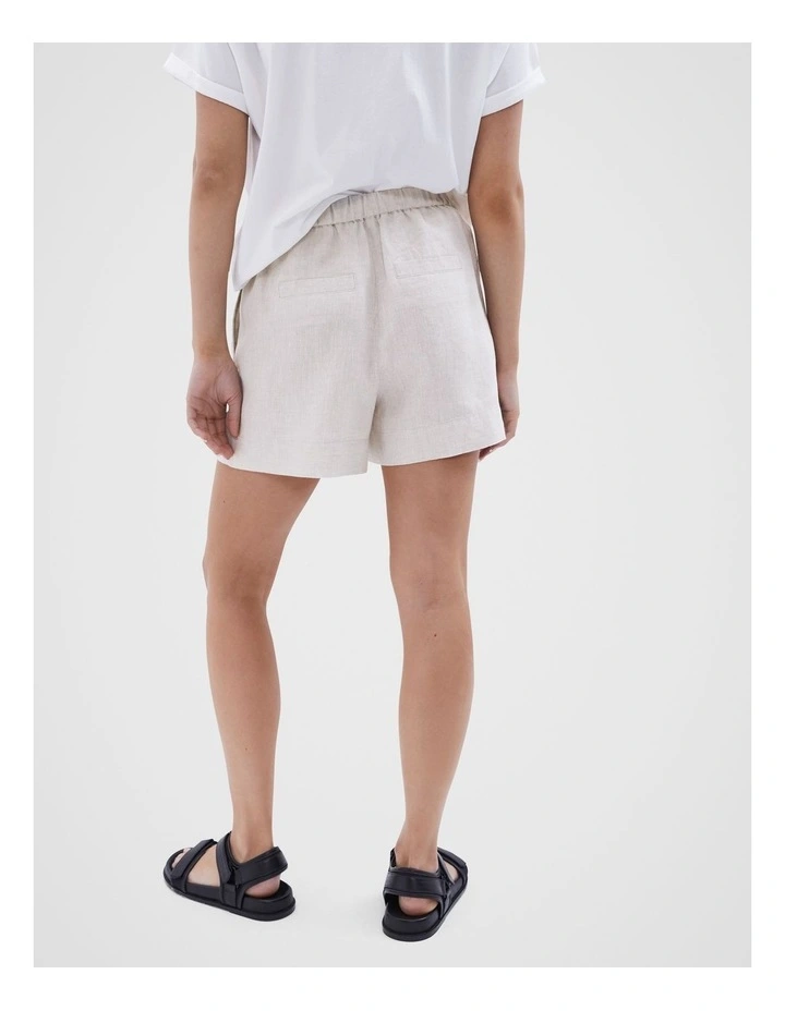 The Essential Linen Short in Oatmeal Melange