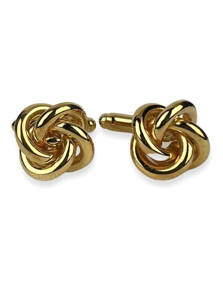 Nucleus Knot Cufflink in Gold