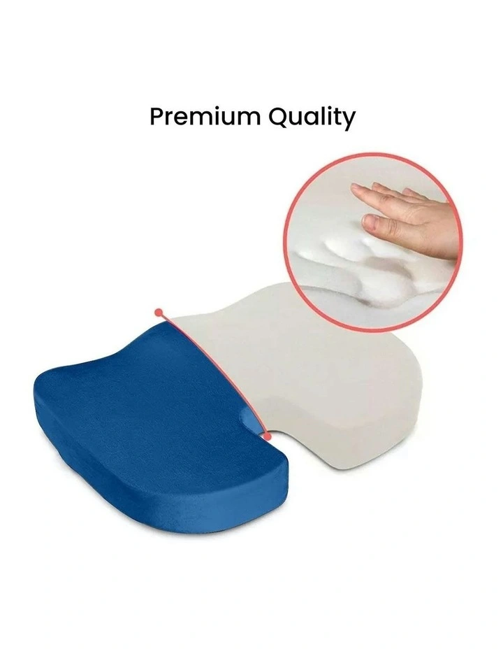Premium Quality Memory Foam Cushion Seat U-Shape in Navy Blue