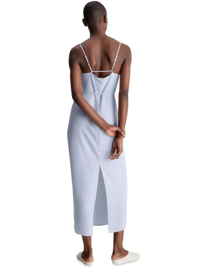 Recycled CDC Midi Slip Dress in Arctic Ice