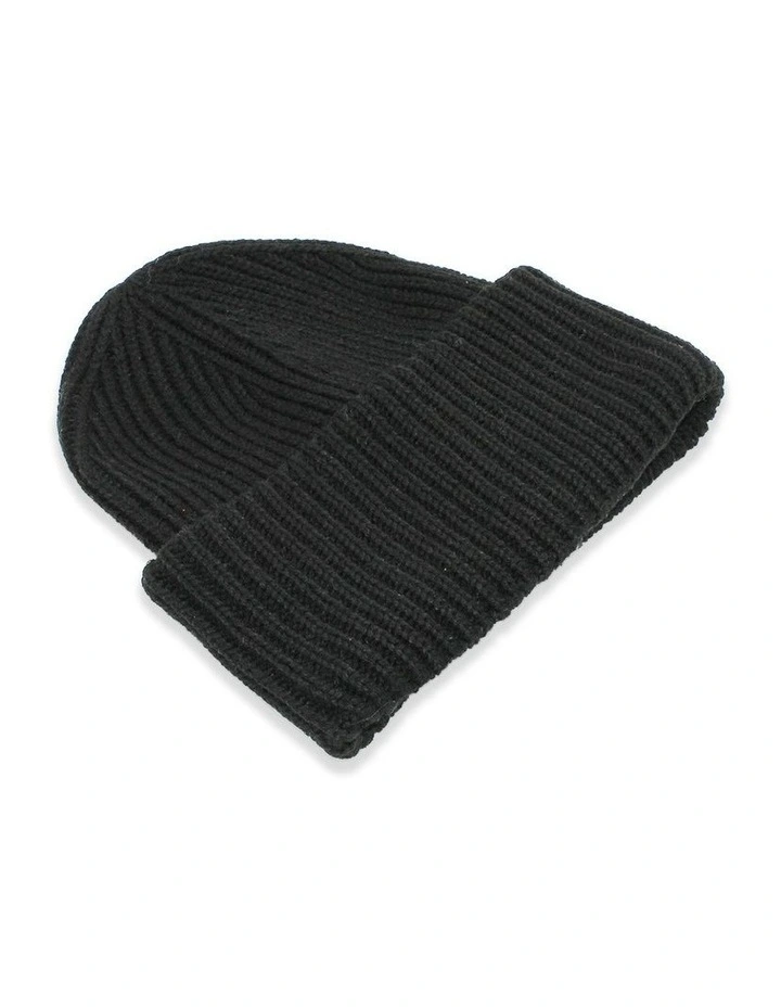 Celisa Recycled Polyester Beanie in Black