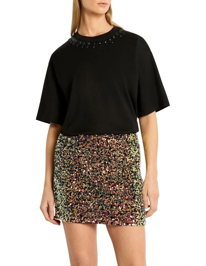 Bling Tastic Tee in Black