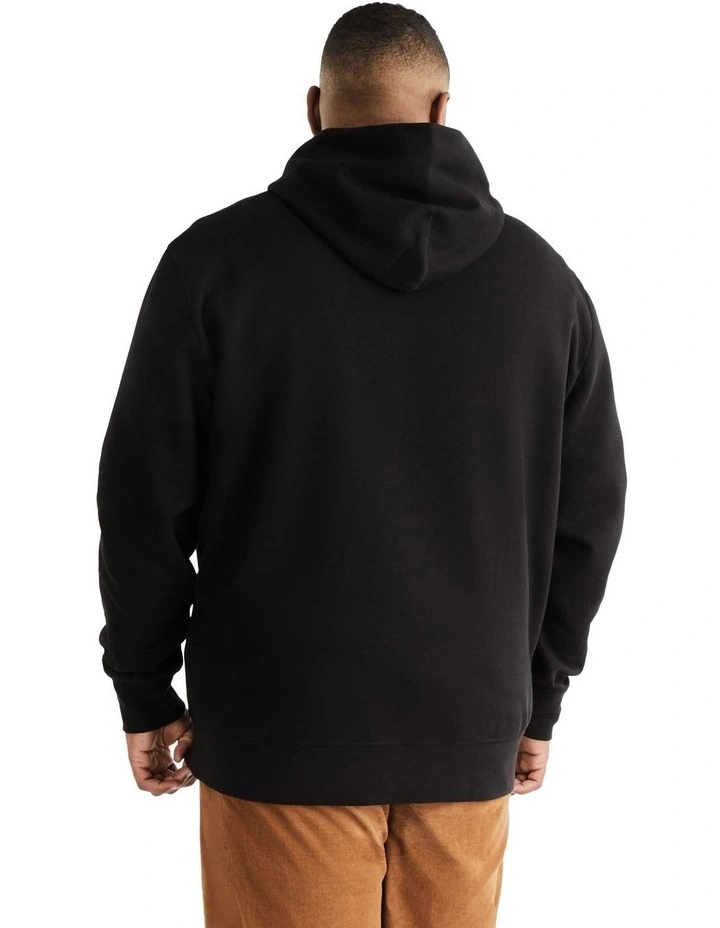 Big & Tall Flag Logo Hoody in Black