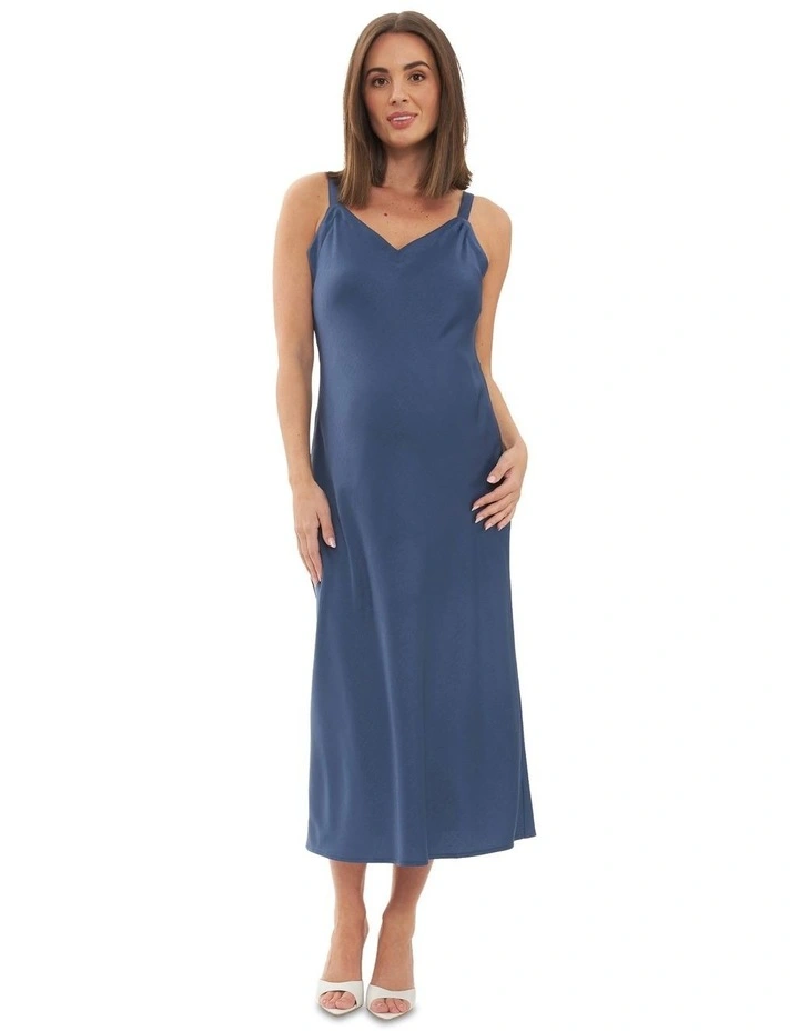 Harlow Slip Dress in Deep Blue