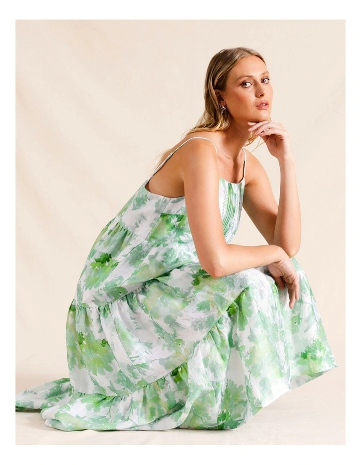 Square Neck Pintuck Maxi Dress in Assorted