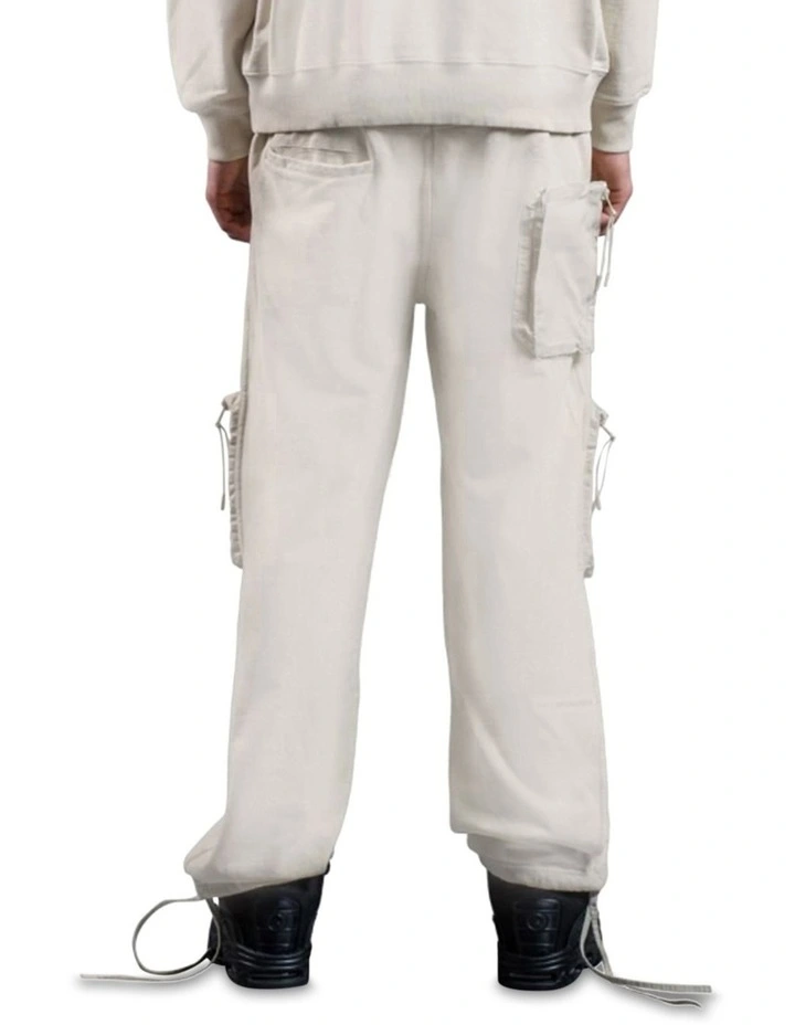 Fragment Pocket Open-Hem Sweatpants in Onyx Black