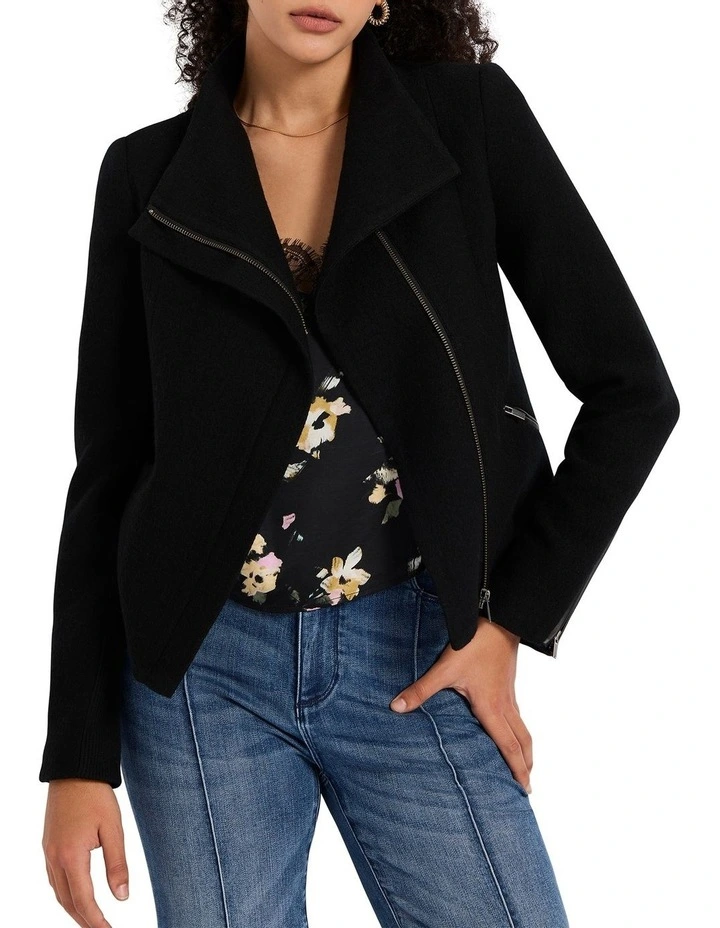 Lani Felted Wool Jacket in Black