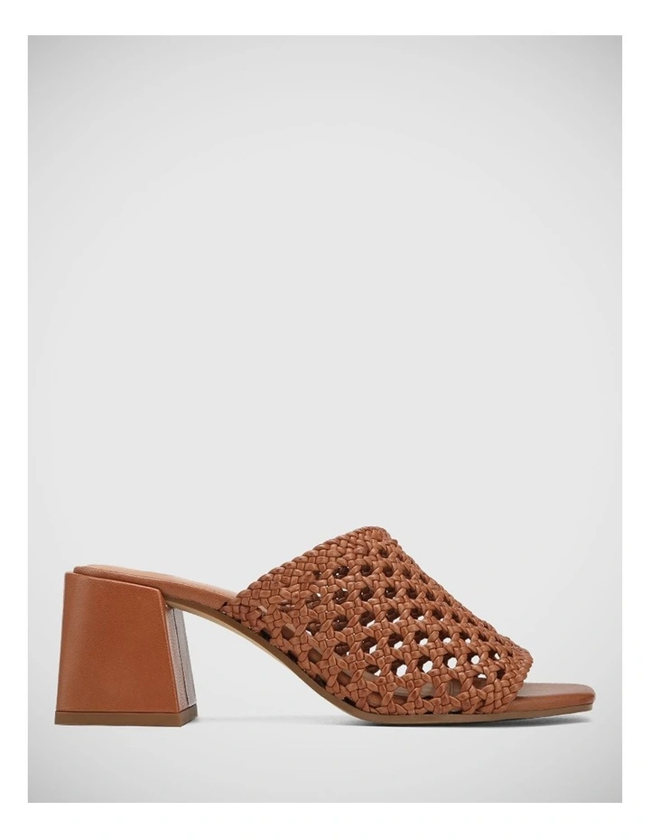 Loleena Leather Weave Sandal in Tan