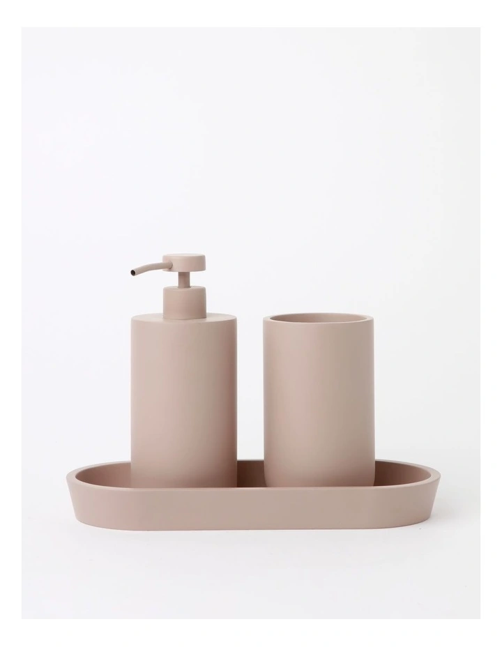 Textured Cement Bathroom Accessories in Wildberry