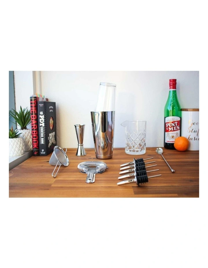 Bartender's Bar Kit with Boston Shaker and Glass
