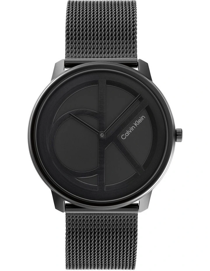 Iconic Mesh 40mm Ionic Plated Black Steel Watch 25200028