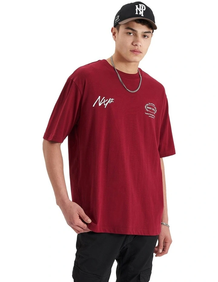 Arcade Heavy Oversized Tee in Red