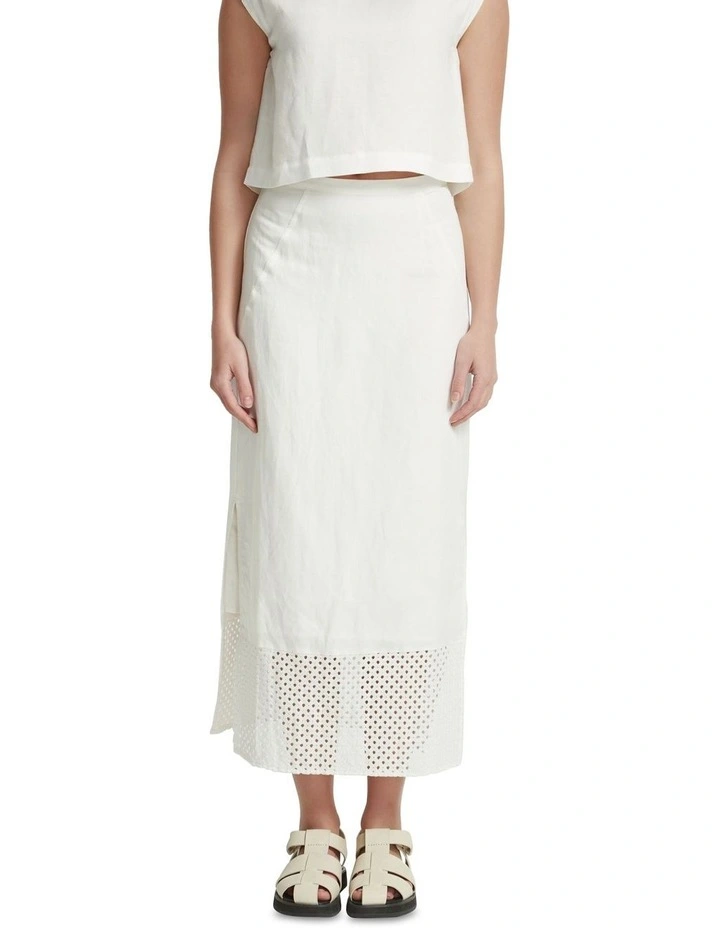 Mia Lace Skirt in Ivory
