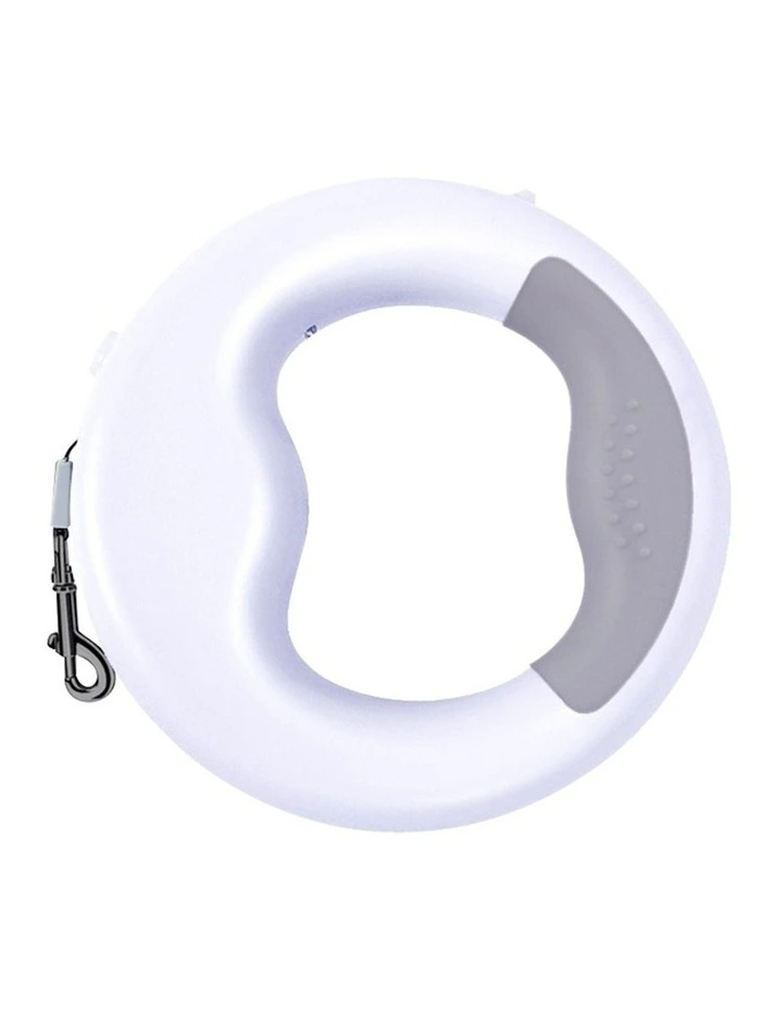 Retractable Dog Leash with USB and LED 3 Meter in White