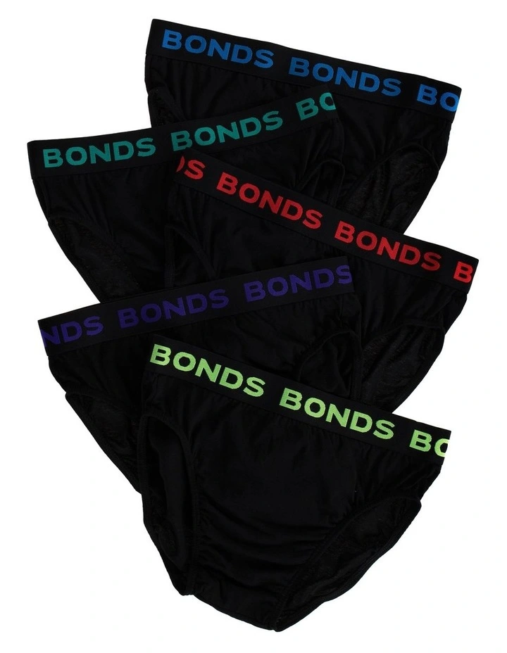Hipster Brief 5 Pack in Black