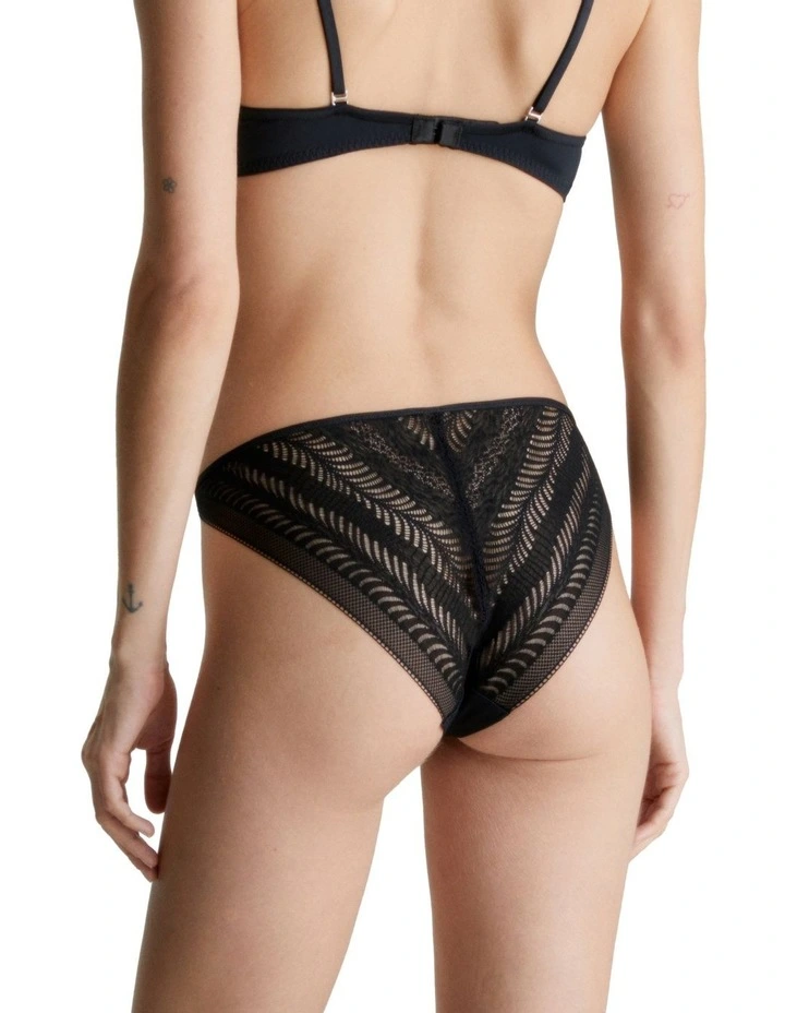 Minimalist Micro With Lace Bikini in Black