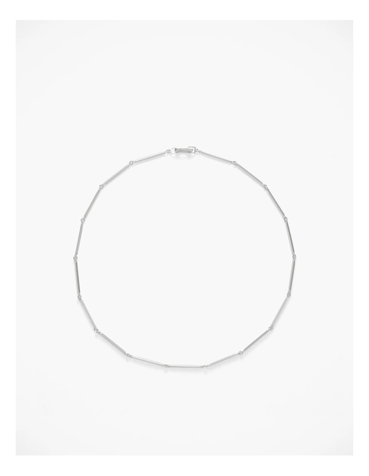 Bar Chain Necklace in Silver