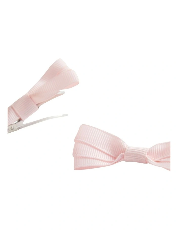 Grosgrain Bow Duck Clip in Dusty Rose