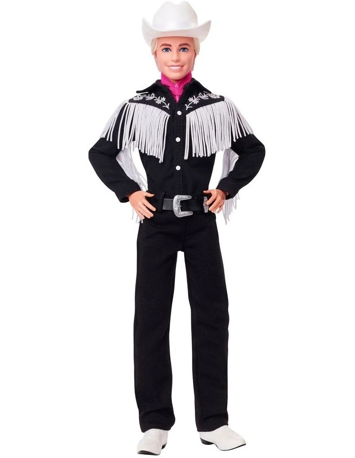 Ken Doll Wearing Black And White Western Outfit