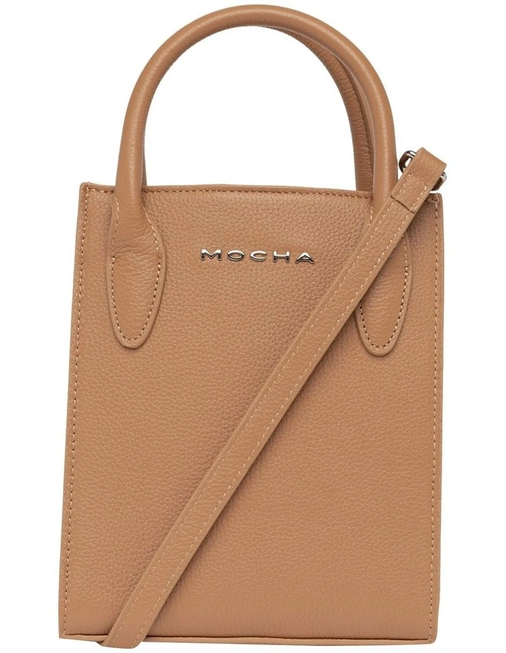 Petite Tan Leather Tote Bag