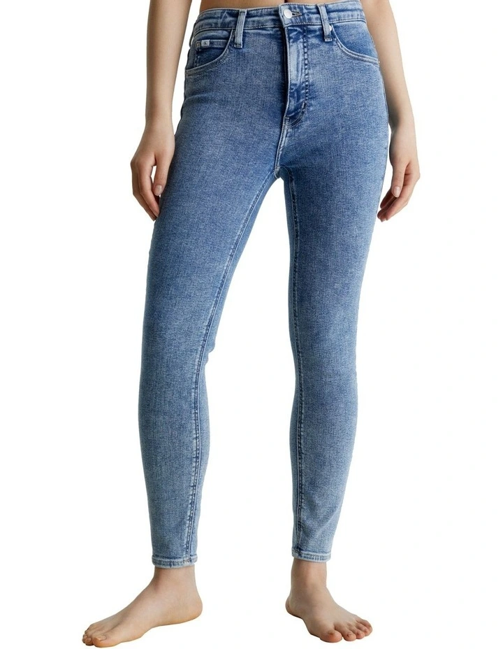 High Rise Super Skinny Ankle Jeans in Denim Medium