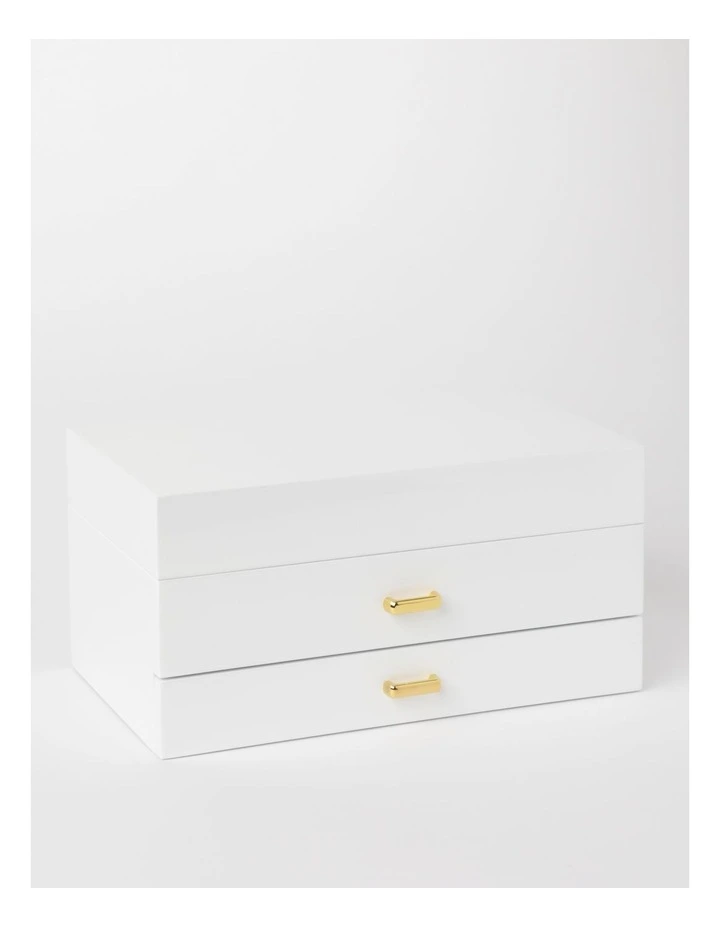 Multi Drawer Jewellery Box in White