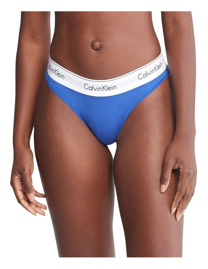 Modern Cotton Thong in Blue