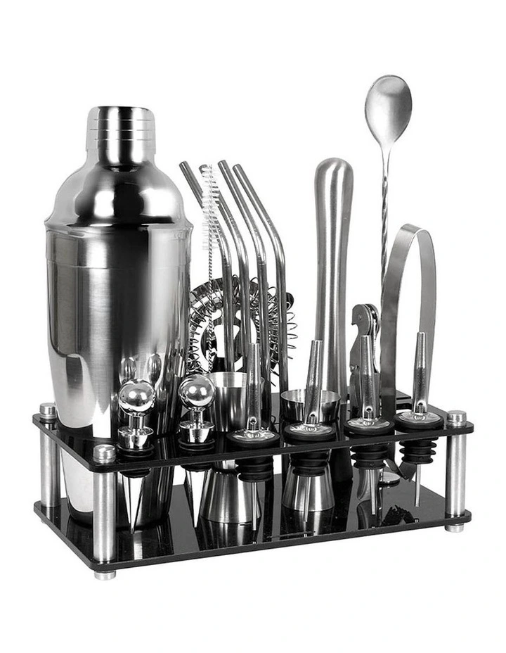 Cocktail Shaker Set 20 Pieces in Stainless Steel