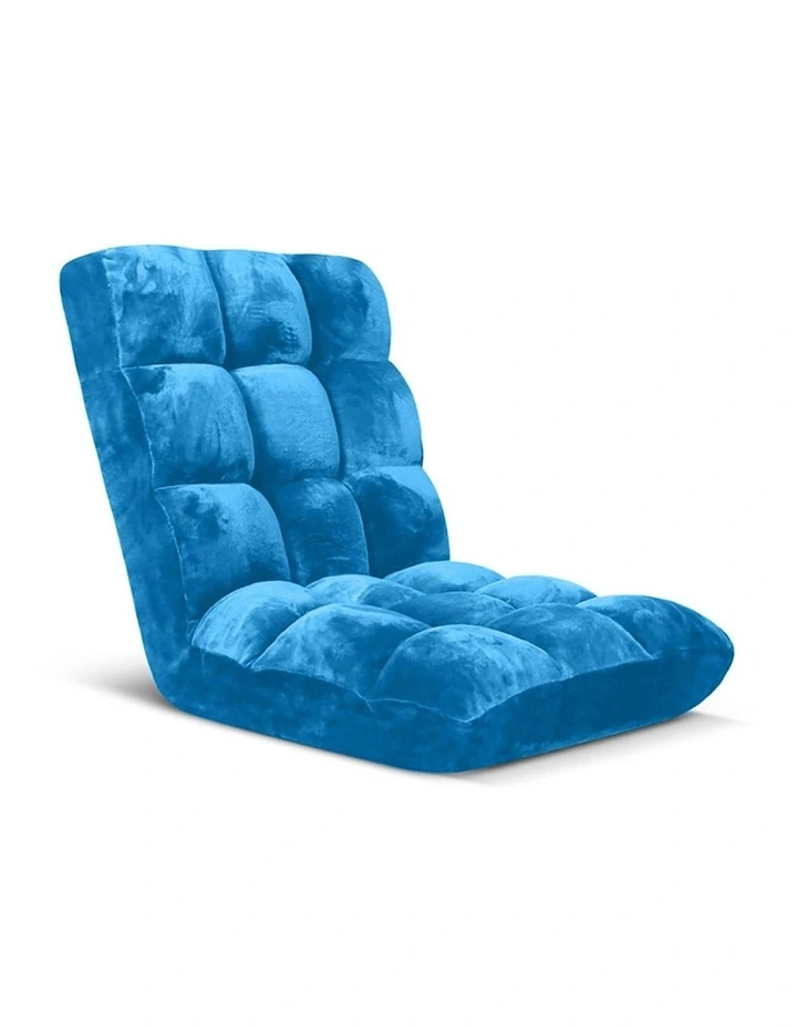 Folding Floor Recliner Lounge Sofa in Blue