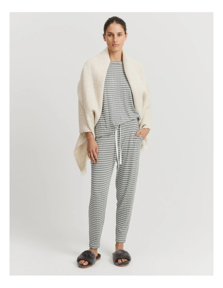Stripe Pyjama Pant in Grey Marle Stripe