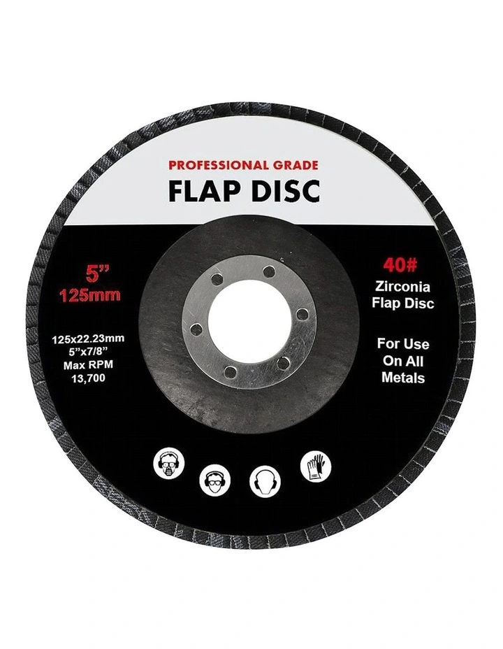 Flap Discs 125mm 5 Zirconia Sanding Wheel 40 # Sander Grinding x10 in Blue