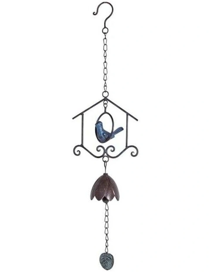 Hanging Birdhouse Garden Bell in Multi