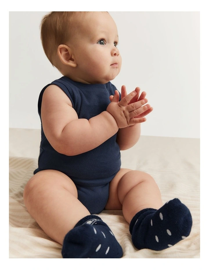 Cotton Heritage Bodysuit in Navy