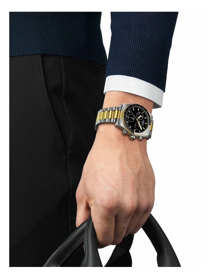 T1494172205100 PR516 Chronograph Watch in Bi-colour/Black